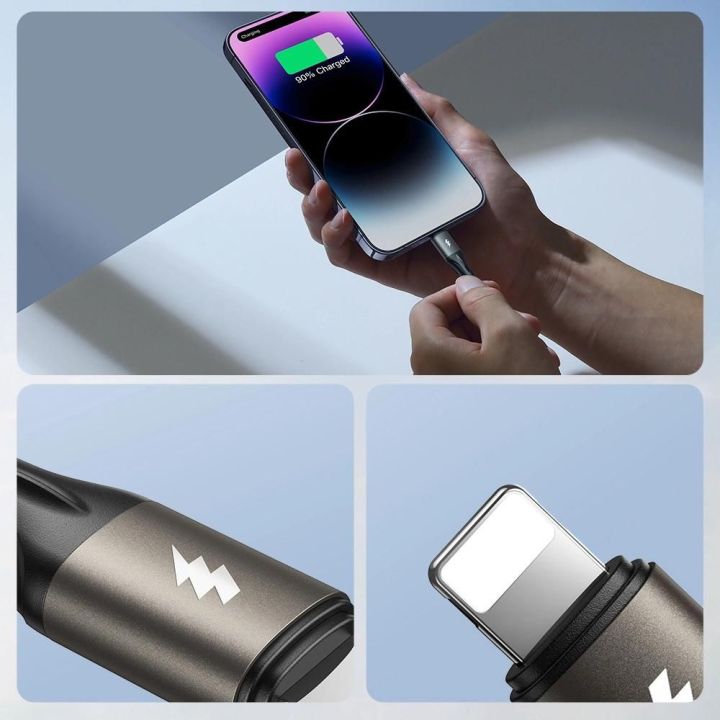Light C didelės spartos 100W 1,2 m ilgio USB perdavimo kabelis - juodas