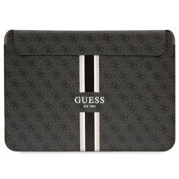 Dėklas Guess 4G Printed Stripes na laptopa 16 - juodos spalvos