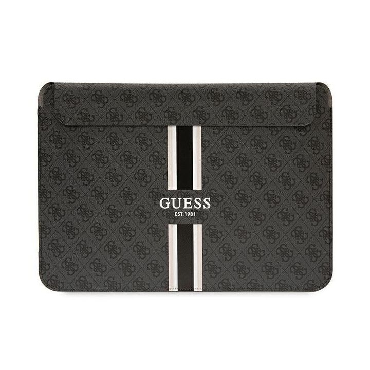 Dėklas Guess 4G Printed Stripes na laptopa 16 - juodos spalvos