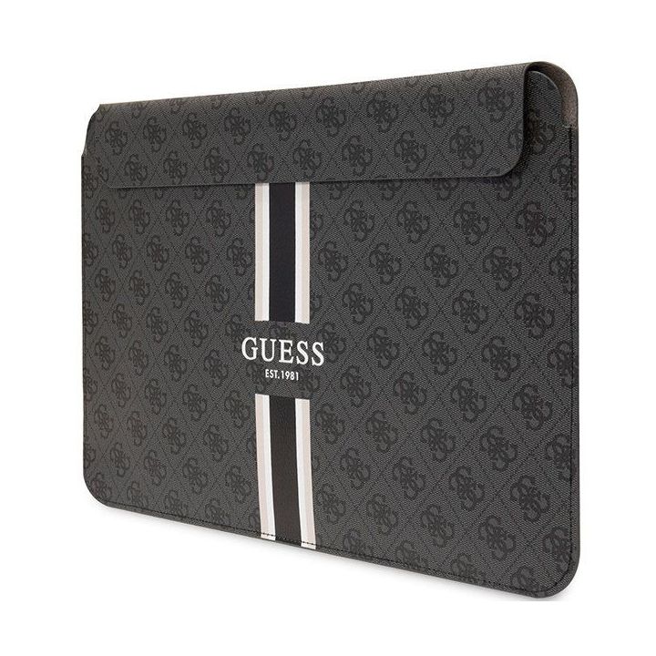 Dėklas Guess 4G Printed Stripes na laptopa 16 - juodos spalvos