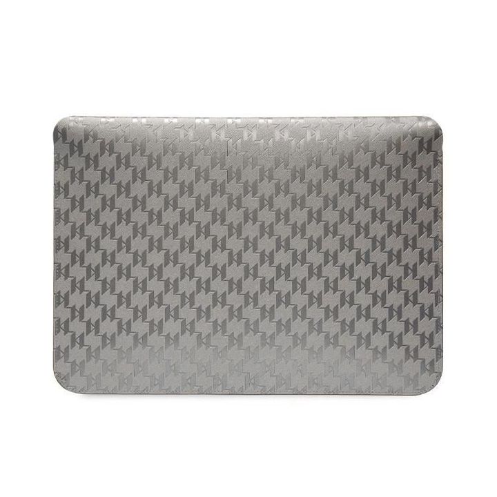 Dėklas Karl Lagerfeld Saffiano Monogram Choupette na laptopa 14 - sidabrinis