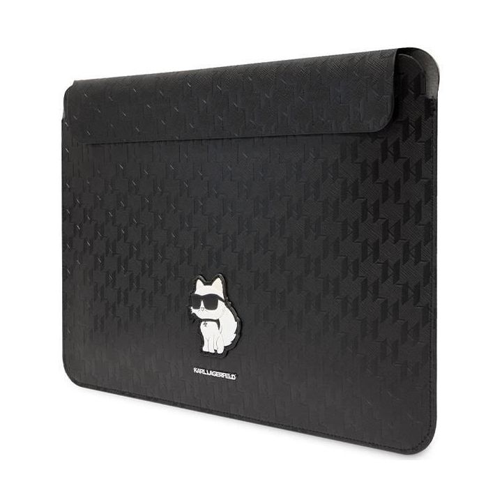 Dėklas Karl Lagerfeld Saffiano Monogram Choupette na laptopa 14 - Juodos spalvos