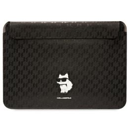 Dėklas Karl Lagerfeld Saffiano Monogram Choupette na laptopa 16 - Juodos spalvos