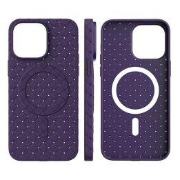 Plečiamas MagSafe Woven Case dėklas iPhone 14 Pro - granatowe
