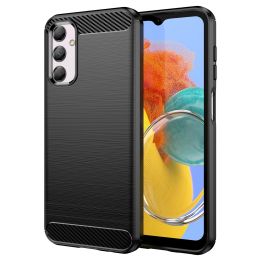 Lankstus Samsung Galaxy M14 anglies dygsnio dėklas, skirtas Carbon Case - juodas