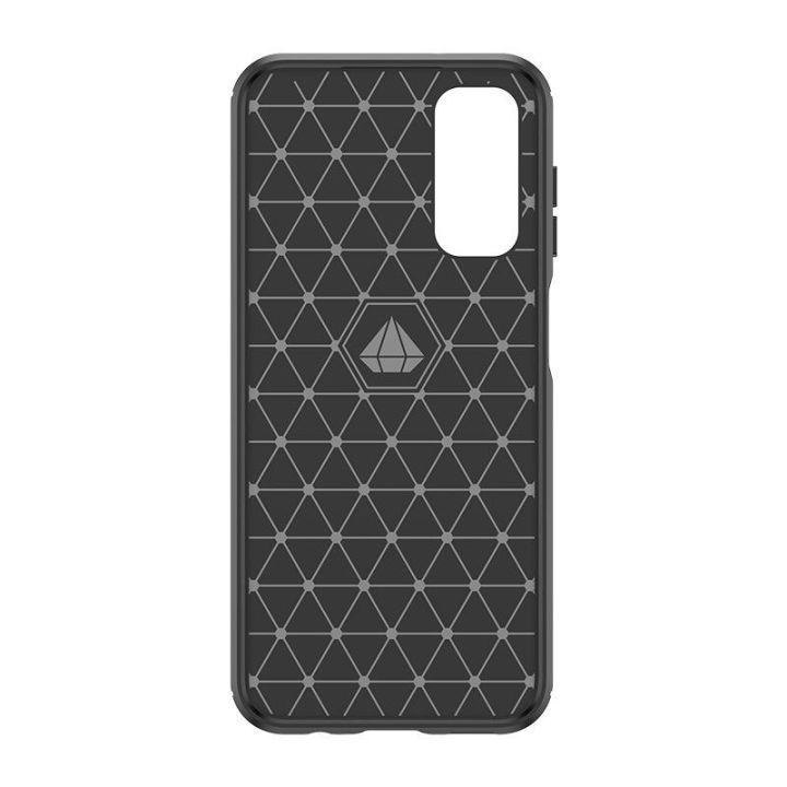 Lankstus Samsung Galaxy M14 anglies dygsnio dėklas, skirtas Carbon Case - juodas