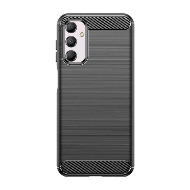 Lankstus Samsung Galaxy M14 anglies dygsnio dėklas, skirtas Carbon Case - juodas