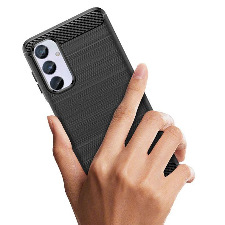 Lankstus Samsung Galaxy M54 anglies dygsnio dėklas, skirtas Carbon Case - juodas