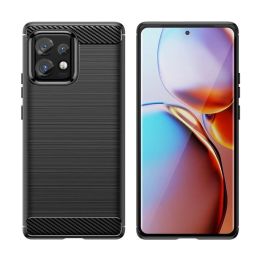 Silikoninis Carbon dėklas, skirtas Motorola Edge 40 Pro - juodas