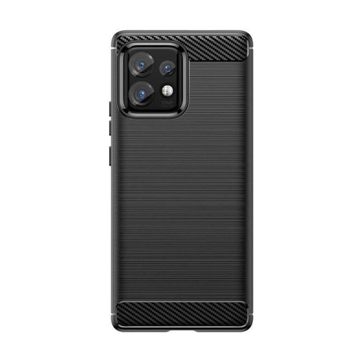 Silikoninis Carbon dėklas, skirtas Motorola Edge 40 Pro - juodas