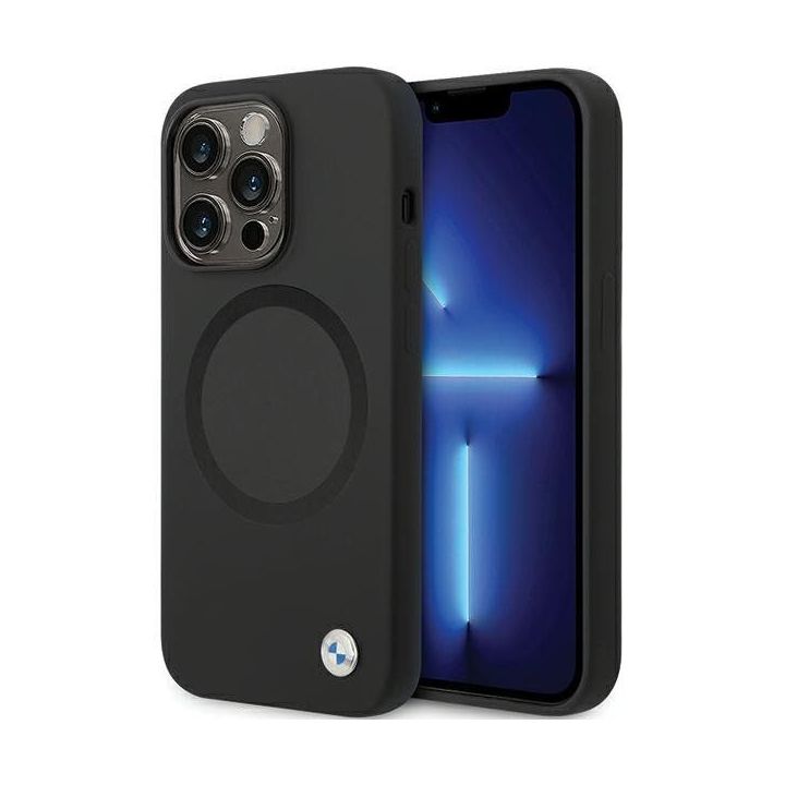 BMW Signature Liquid Silicone MagSafe prie iPhone 14 Pro Max - nuotraukos