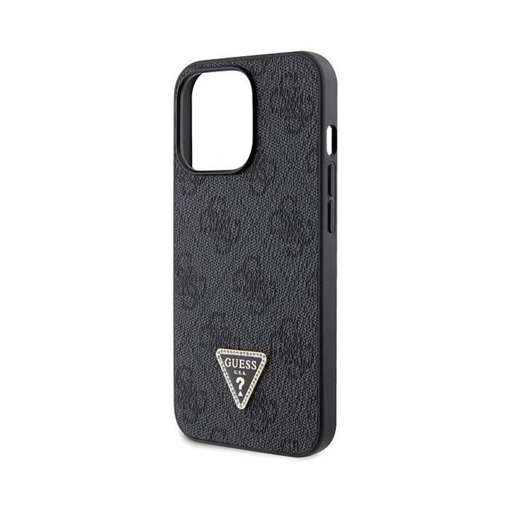Guess Crossbody 4G metalinis dėklas su logotipu iPhone 13 Pro / iPhone 13 - juodas