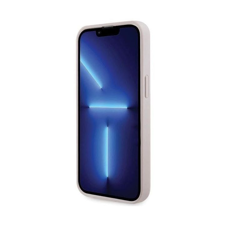 Guess Crossbody 4G metalinis dėklas su logotipu, skirtas iPhone 13 Pro Max - rožinis