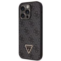 Guess Crossbody 4G metalinis dėklas su logotipu iPhone 14 Pro - juodas
