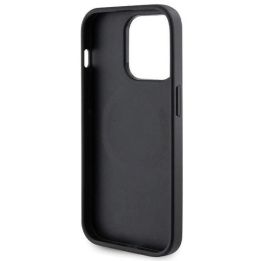 Guess Saffiano MagSafe saugiklis iPhone 14 Pro - juodos spalvos