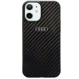 Audi anglies pluošto dėklas iPhone 11 / Xr - juodas