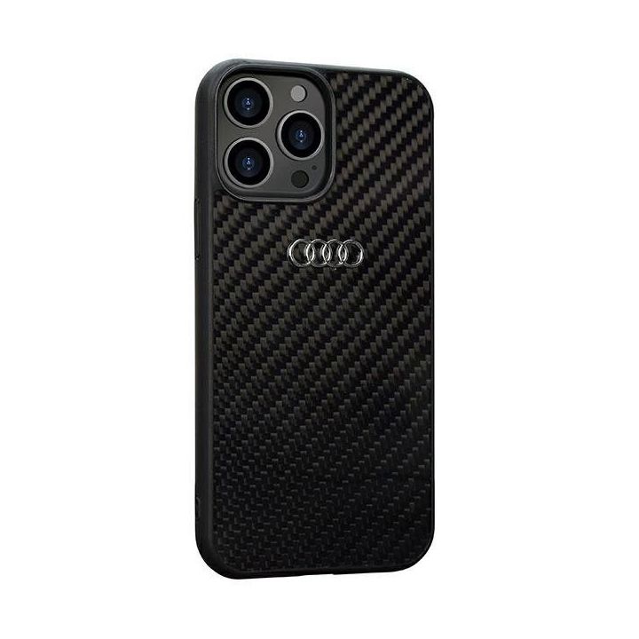 Audi anglies pluošto dėklas iPhone 13 Pro Max - juodas