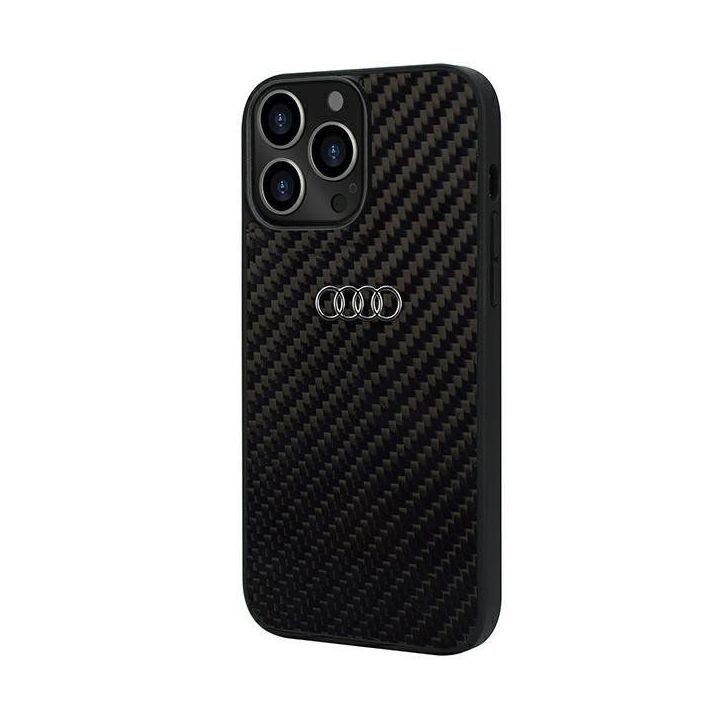 Audi anglies pluošto dėklas iPhone 13 Pro Max - juodas