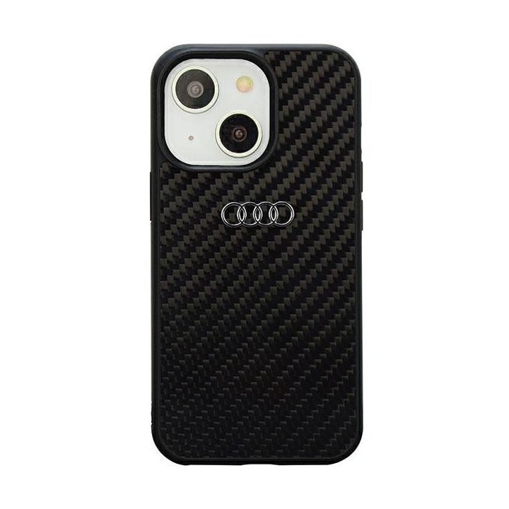 Audi anglies pluošto dėklas iPhone 14 - Juodos spalvos