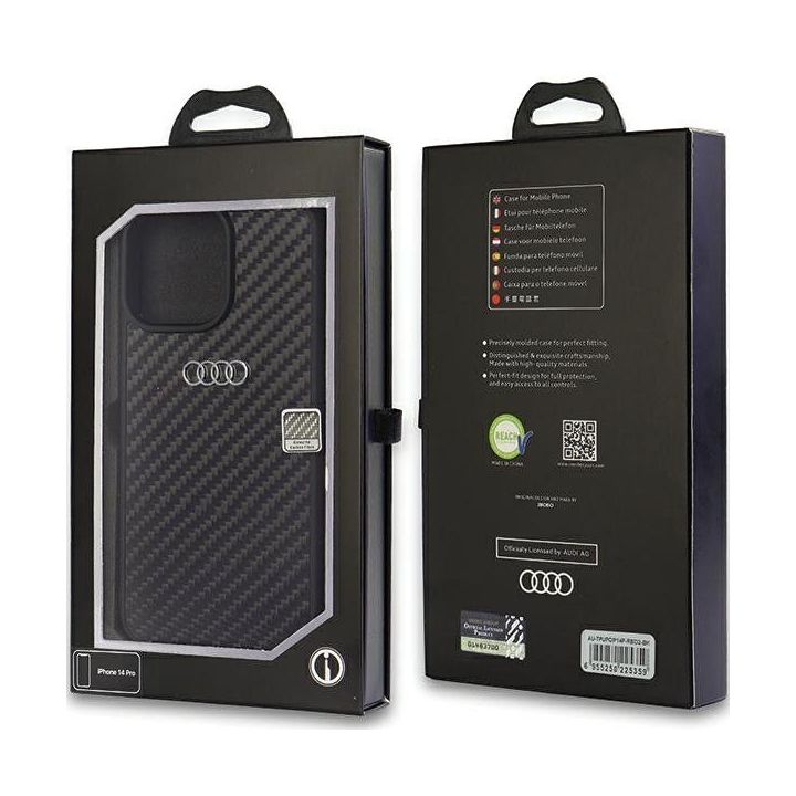 Audi anglies pluošto ekranas iPhone 14 Pro - nuotraukos