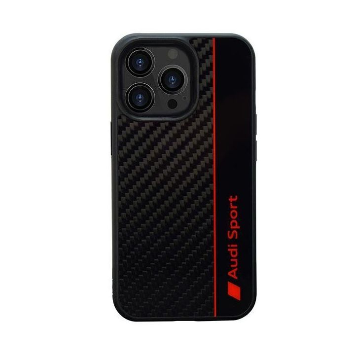 Audi dėklas su anglies pluošto juostelėmis, skirtas iPhone 13 Pro / 13 - Pagrindinis