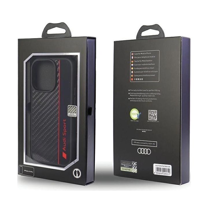 Audi anglies pluošto juostelės ant iPhone 13 Pro Max - nuotraukos