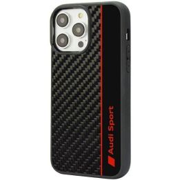 Audi anglies pluošto juostelės ant iPhone 14 Pro - Juodos spalvos
