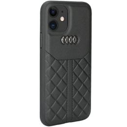 Audi natūralios odos dėklas iPhone 11 / Xr - juodos spalvos