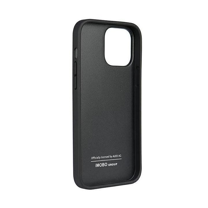 Audi natūralios odos dėklas iPhone 13 Pro / 13 - juodos spalvos