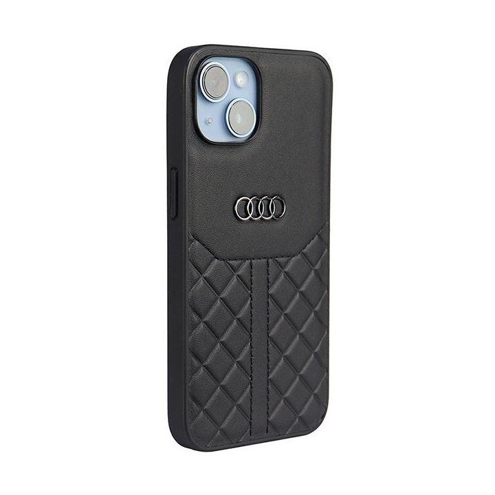 Audi natūrali oda iPhone 14 - Juodos spalvos