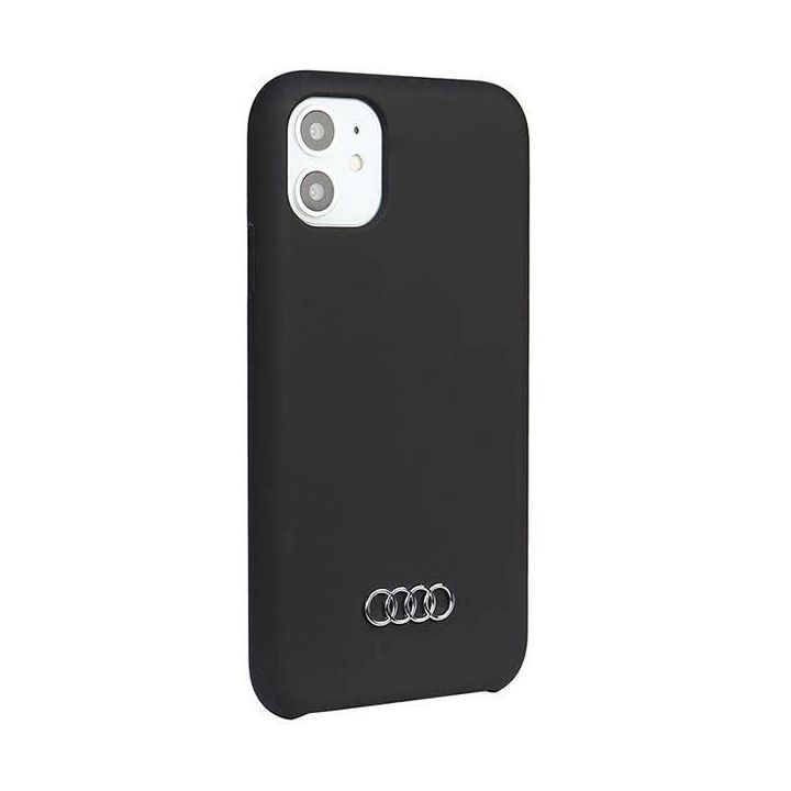 Audi silikoninis dėklas iPhone 11 / Xr - juodas