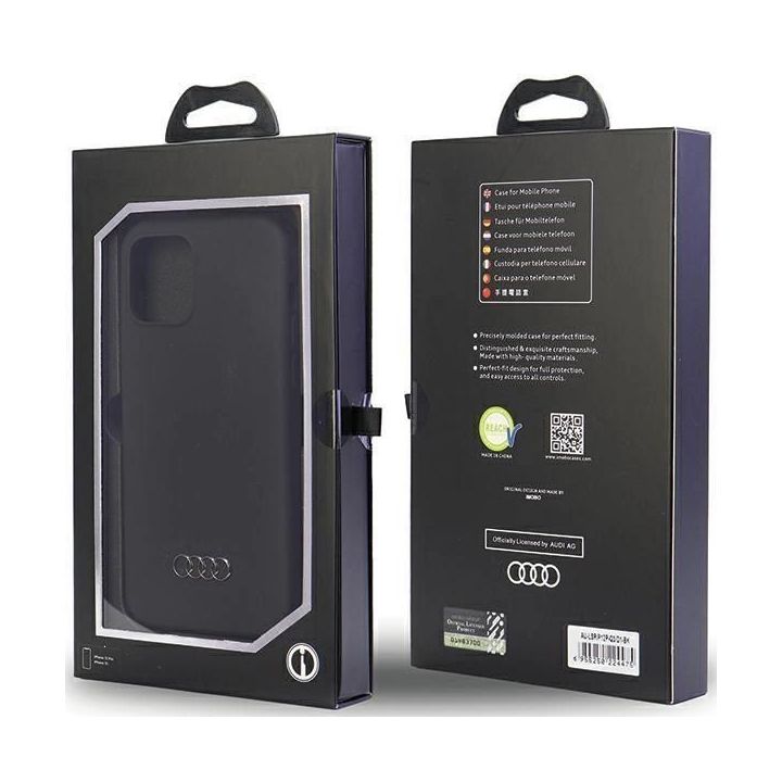 Audi silikoninis dėklas iPhone 12 / iPhone 12 Pro - juodas