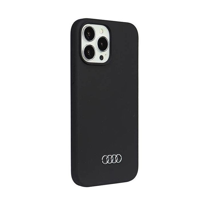 Audi silikoninis dėklas iPhone 13 Pro Max - juodas