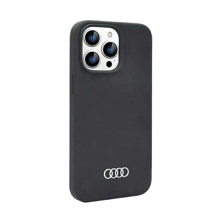 Audi silikoninis dėklas iPhone 14 Pro - juodas