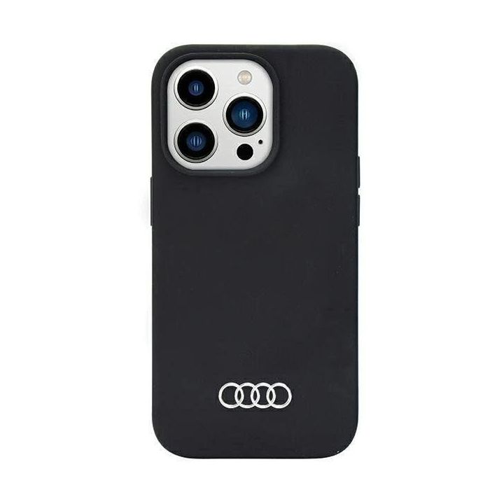 Audi silikoninis dėklas iPhone 14 Pro - juodas