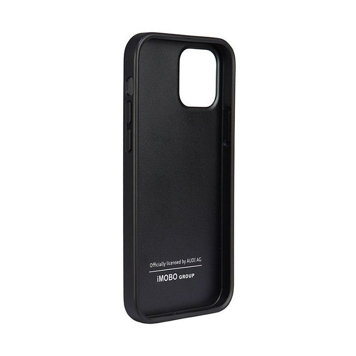 Audi sintetinės odos dėklas iPhone 12 / iPhone 12 Pro - juodas