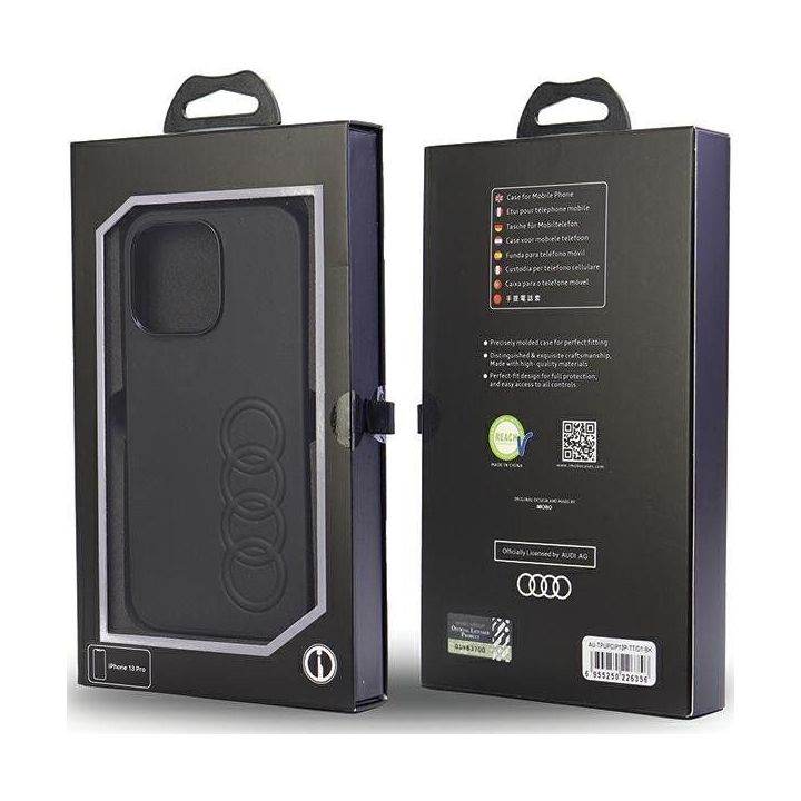 Audi sintetinės odos dėklas iPhone 13 Pro / iPhone 13 - juodas