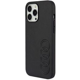 Audi sintetinės odos dėklas iPhone 13 Pro Max - juodas