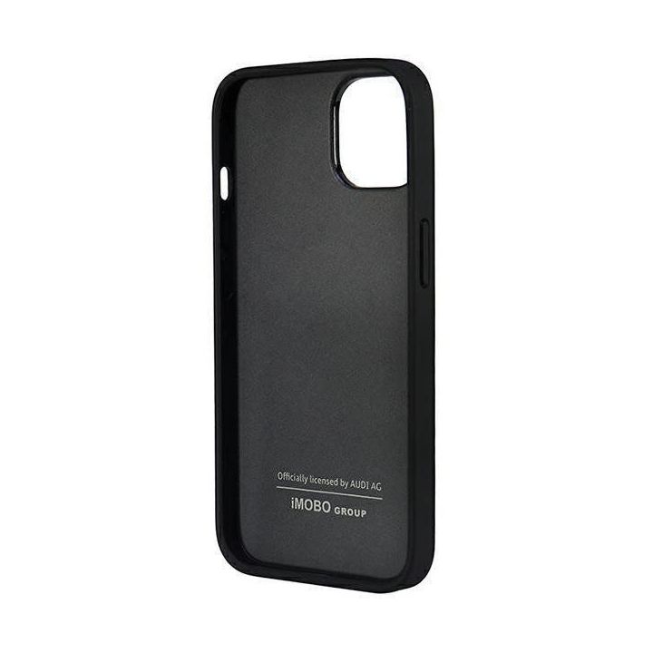 Audi sintetinės odos dėklas iPhone 14 - juodas