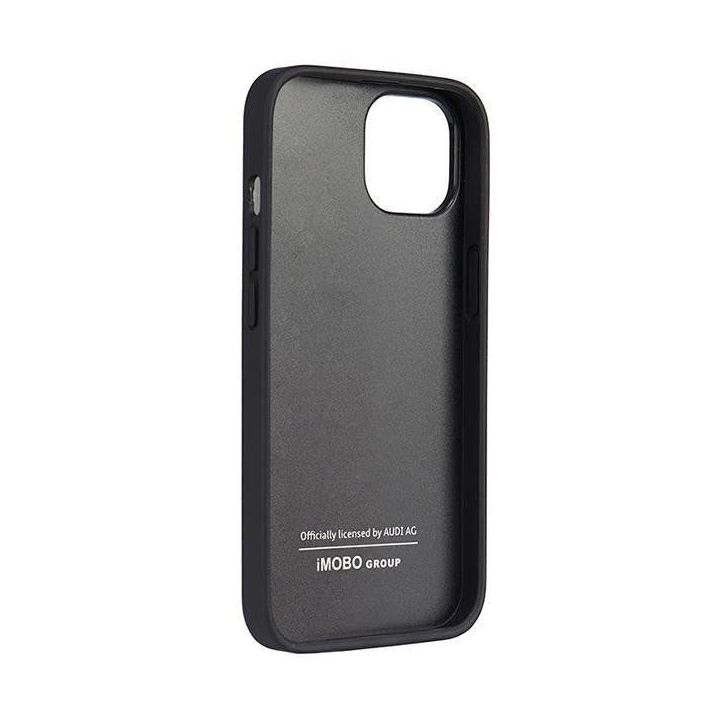 Audi sintetinės odos dėklas iPhone 14 - juodas