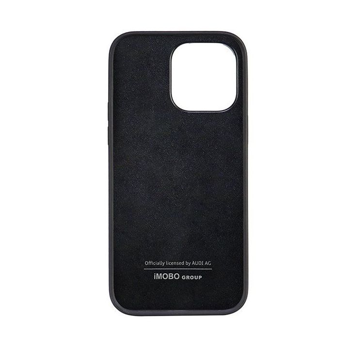 Audi sintetinės odos dėklas iPhone 14 Pro Max - juodas