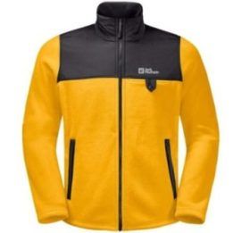 Vyriškas džemperis Jack Wolfskin DNA Grizzly Fleece FZ, geltonas