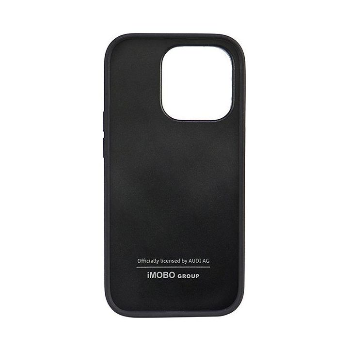 Audi sintetinės odos dėklas iPhone 14 Pro - juodas