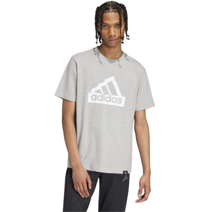Vyriški medvilniniai marškinėliai adidas Modern Essentials Graphic, pilki