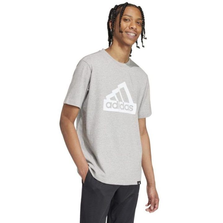 Vyriški medvilniniai marškinėliai adidas Modern Essentials Graphic, pilki