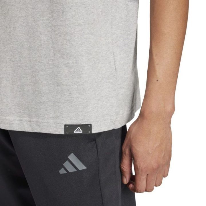 Vyriški medvilniniai marškinėliai adidas Modern Essentials Graphic, pilki