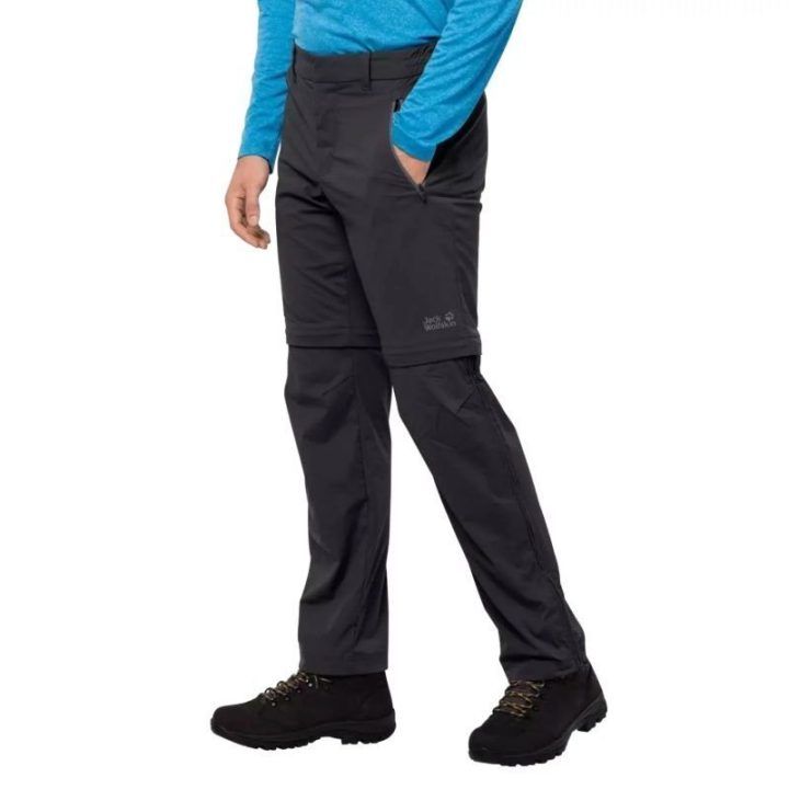 Vyriškos kelnės Jack Wolfskin Overland Zip Away, juodos