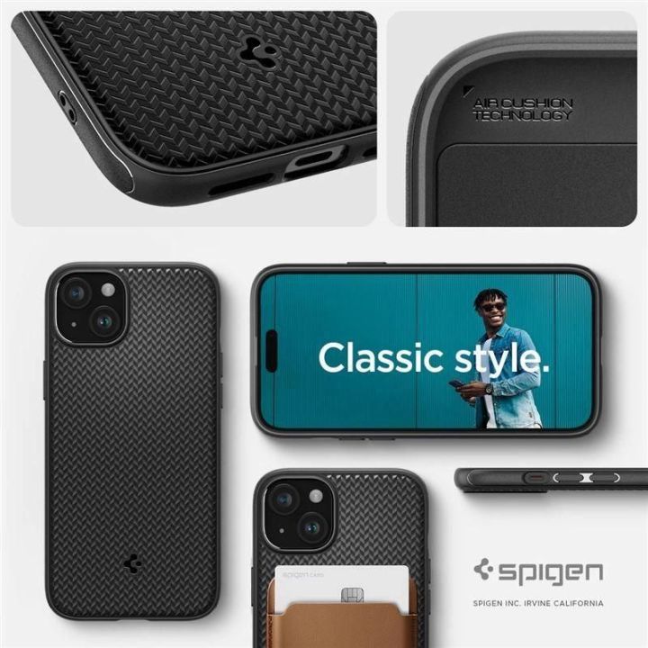 SPIGEN MAG ARMOR IPHONE 15 MATINIS JUODAS
