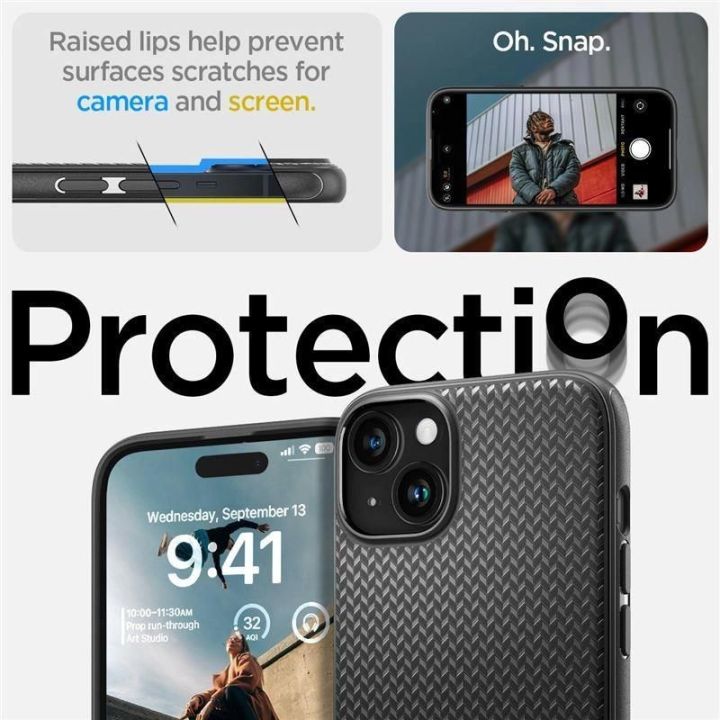 SPIGEN MAG ARMOR IPHONE 15 MATINIS JUODAS