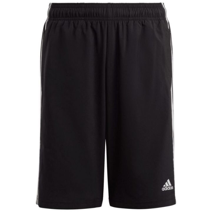 Vaikiški šortai adidas Essentials 3-Stripes Woven, juodi